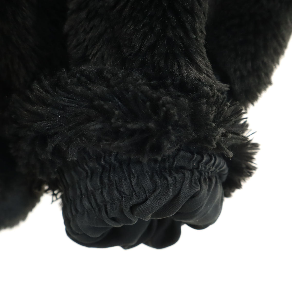 NIKE ナイキ ビッグスウッシュ フェイクファー ジャケット XXL ブラック レディース