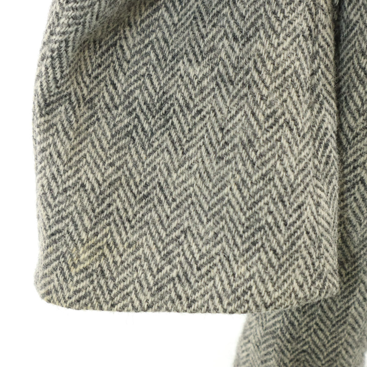 WICKHAM 70s 80s ヴィンテージ ヘリンボーン柄 ハリスツイード生地 テーラードジャケット グレー Harris Tweed メンズ