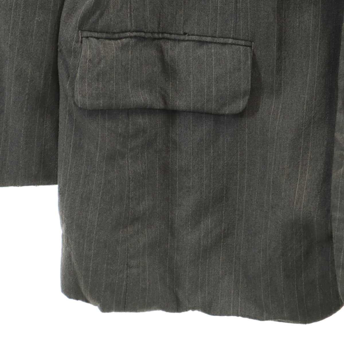 COMME des GARCONS HOMME コムデギャルソンオム 80s 1989年 日本製 オールド ストライプ柄 テーラードジャケット S グレー メンズ