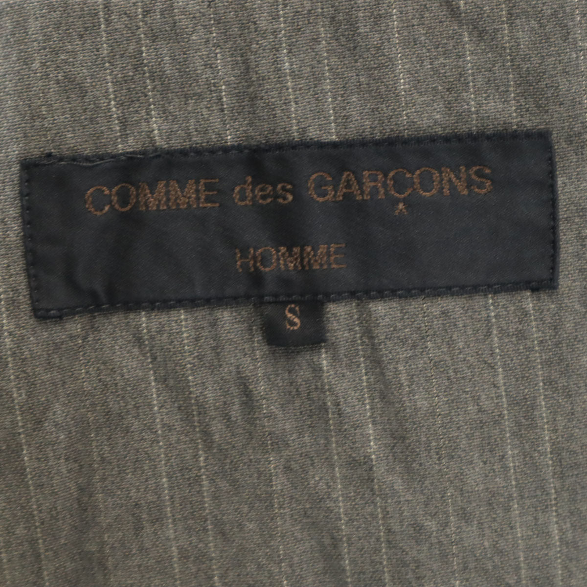 COMME des GARCONS HOMME コムデギャルソンオム 80s 1989年 日本製 オールド ストライプ柄 テーラードジャケット S グレー メンズ