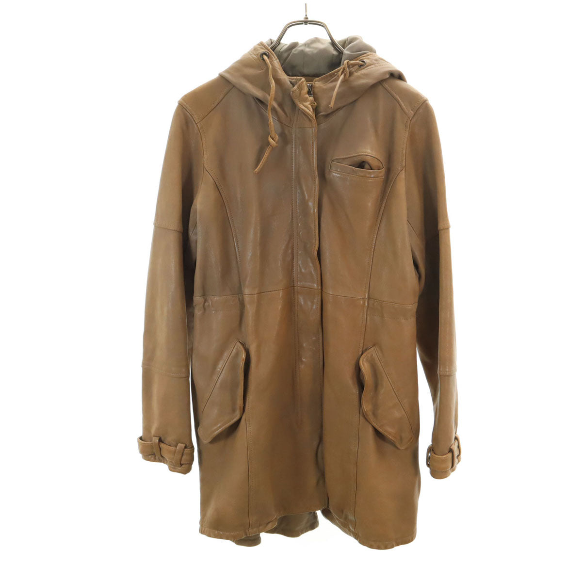 AVIREX Belle アヴィレックス ベル シープスキン レザーコート M ベージュ レディース