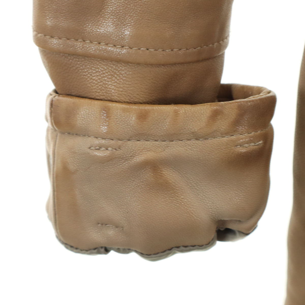 AVIREX Belle アヴィレックス ベル シープスキン レザーコート M ベージュ レディース