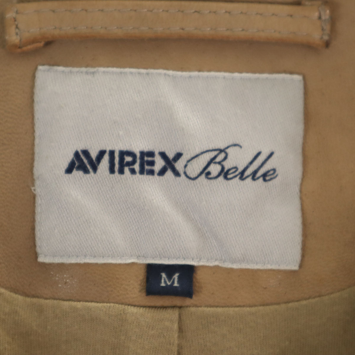AVIREX Belle アヴィレックス ベル シープスキン レザーコート M ベージュ レディース