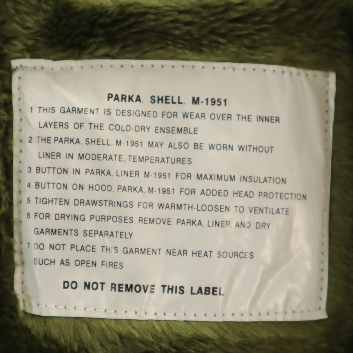 HOUSTON ヒューストン M-51 ライナー付き モッズコート XXS カーキ メンズ