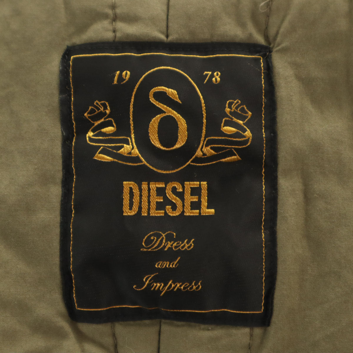 DIESEL ディーゼル フェイクレザー コート XS カーキ レディース