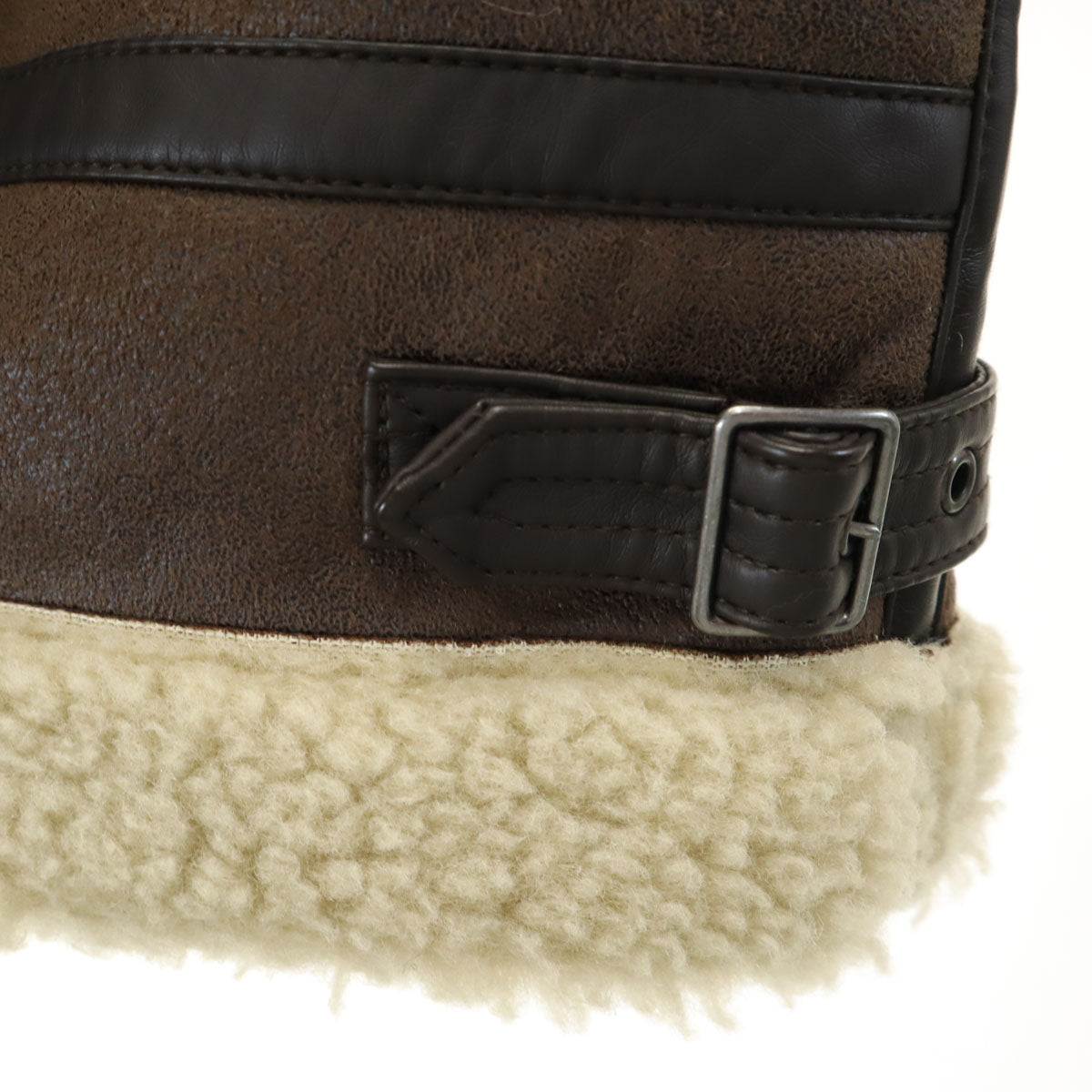 ALPHA INDUSTRIES INC アルファインダストリーズ フェイクムートン ジャケット M ブラウン系 裏ボア メンズ