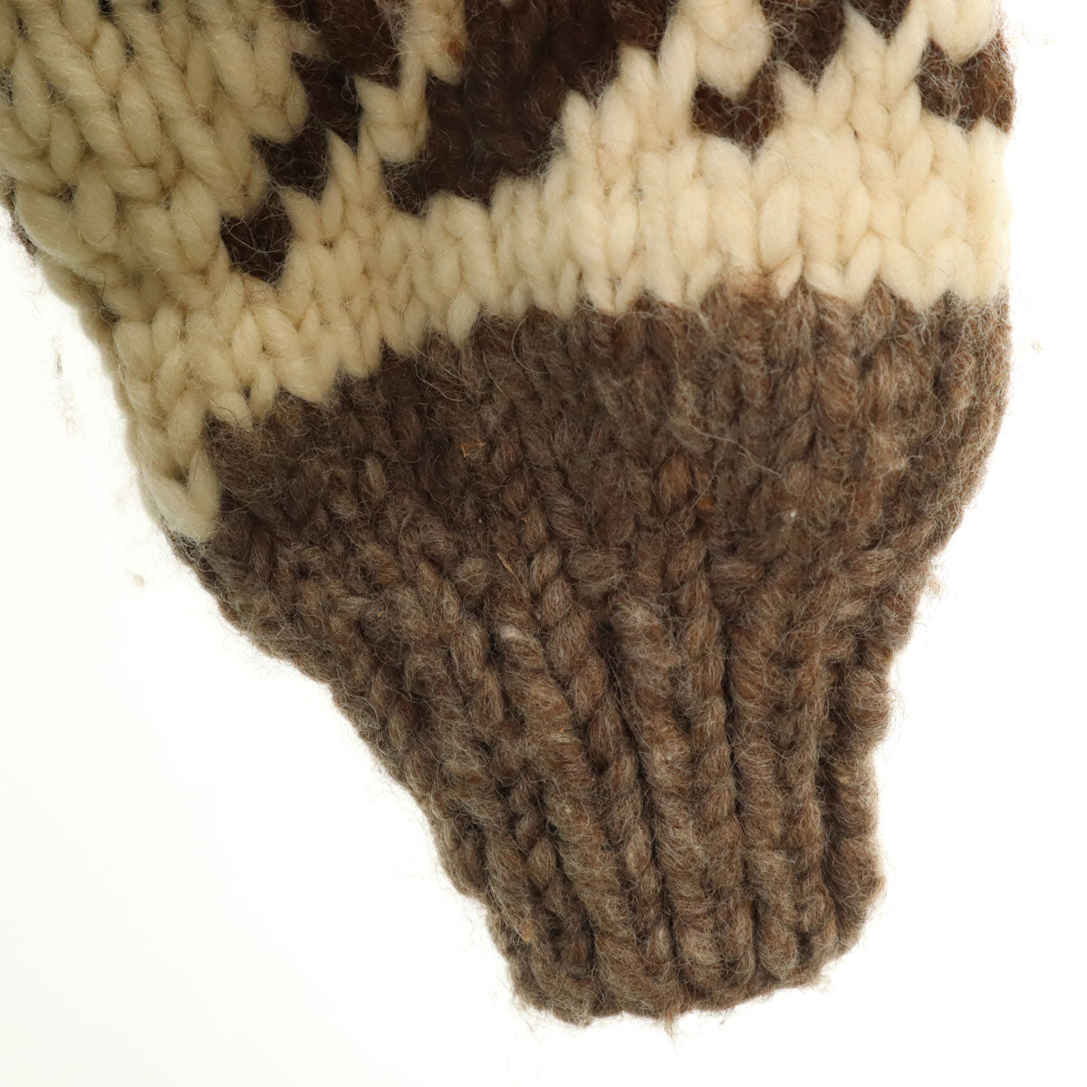 未使用 MODESTE INDIAN SWEATER & CRAFTS LTD. サンダーバード柄 カウチンジャケット 46 ブラウン メンズ