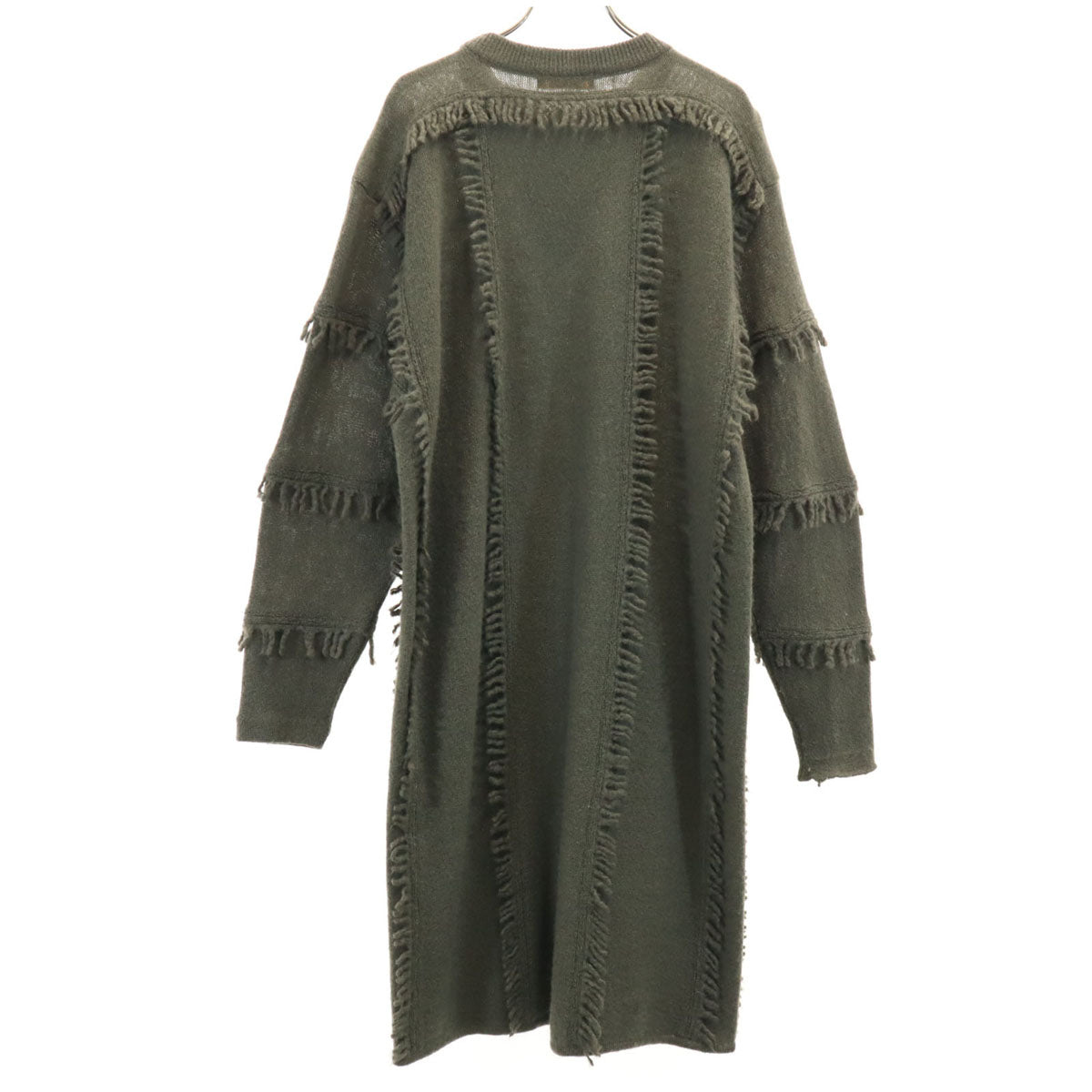 issey miyake by ALL STYLE イッセイミヤケ バイ オールスタイル 70s オールスタイルタグ ヴィンテージ 長袖 ニット ロングワンピース オリーブ レディース