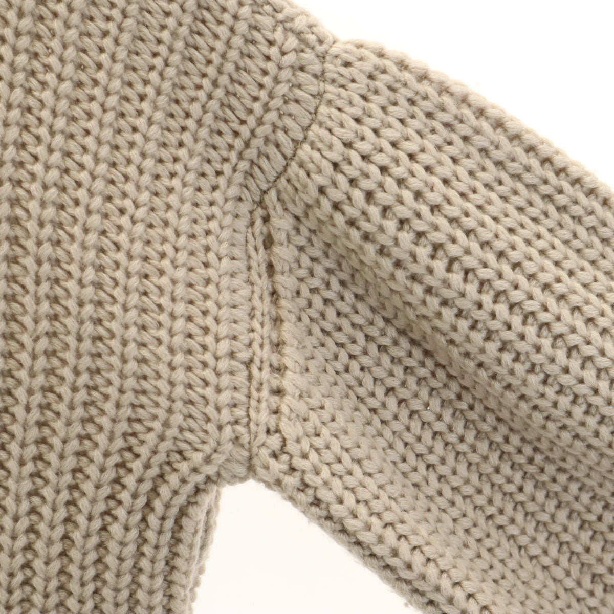 Rene ルネ 日本製 長袖 タートルネック クロップド セーター 36 ベージュ ニット レディース