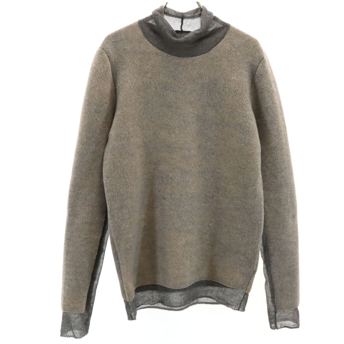 JIL SANDER ジルサンダー イタリア製 カシミヤブレンド 長袖 セーター 48 グレージュ ニット メンズ