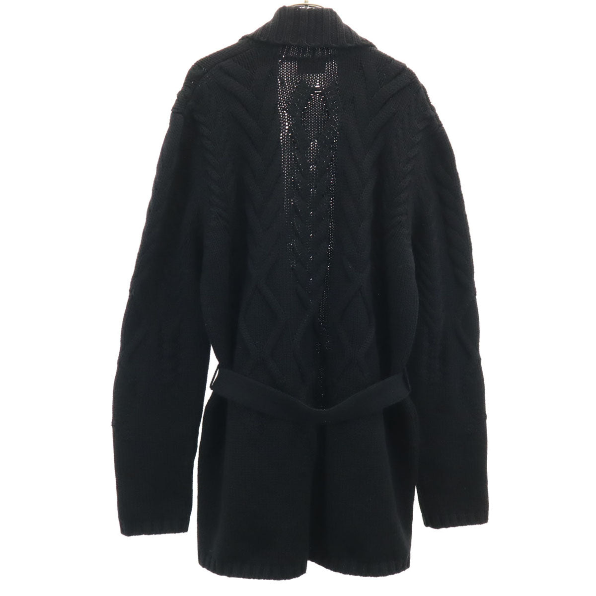 古着 HUGO HUGO BOSS ヒューゴ ヒューゴボス 長袖 ロング ニットカーディガン M ブラック レディース HUGO HUGO BOSS ヒューゴ ヒューゴボス 長袖 ロング ニット