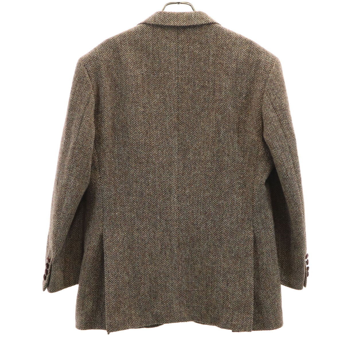 Kent & Curwen ケントアンドカーウェン ヘリンボーン柄 ハリスツイード生地 テーラードジャケット AB4 ブラウン Harris Tweed メンズ