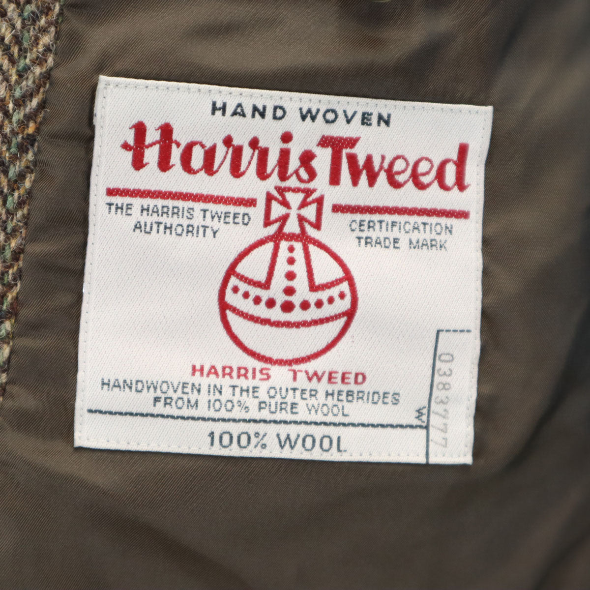 Kent & Curwen ケントアンドカーウェン ヘリンボーン柄 ハリスツイード生地 テーラードジャケット AB4 ブラウン Harris Tweed メンズ