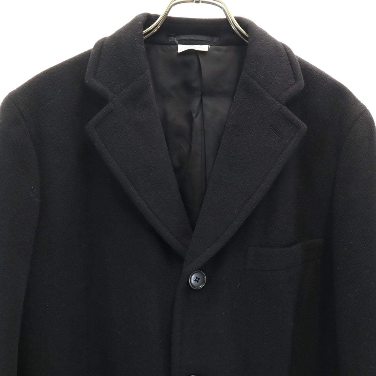 COMME des GARCONS HOMME DEUX コムデギャルソンオムドゥ 2016年製 ウールカシミヤブレンド 日本製 チェスターコート S ブラック メンズ