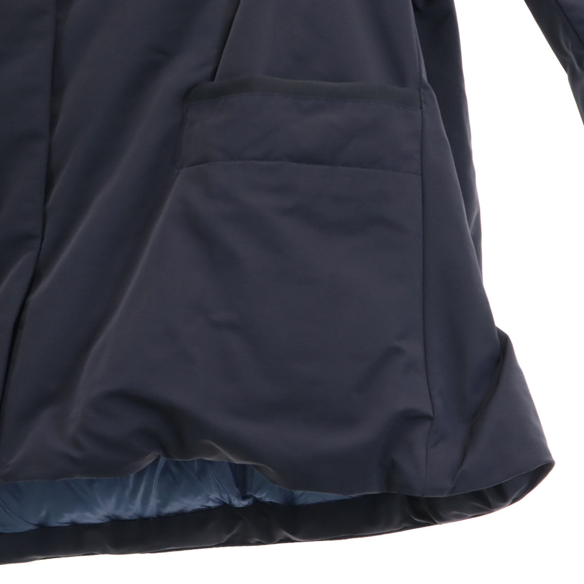 美品 UNIQLO +J ユニクロ プラスジェイ ハイブリッド ダウンジャケット XXL ネイビー ビッグサイズ レディース