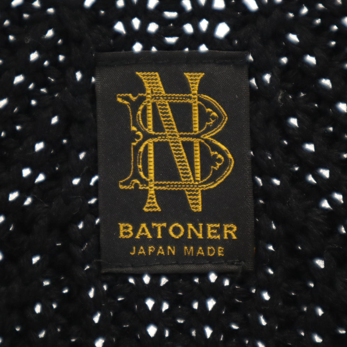 BATONER バトナー 日本製 長袖 ニット 3 ブラック セーター メンズ