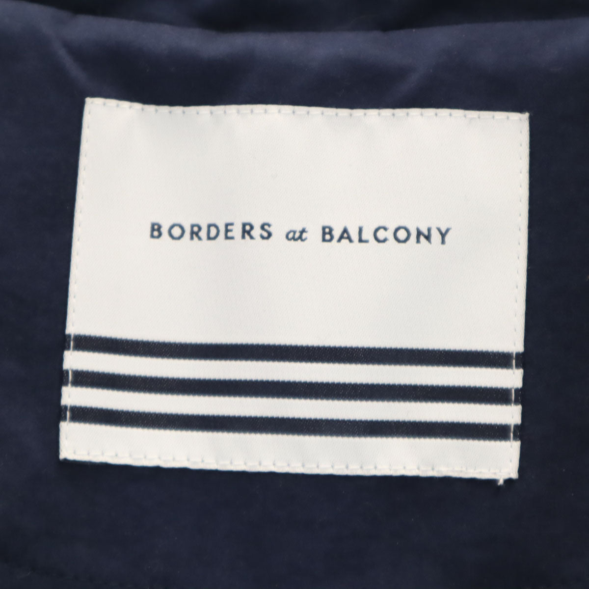 未使用 BORDERS at BALCONY ボーダーズアットバルコニー ボリュームスリーブ ショート コート 38 ネイビー ライナー付き レディース