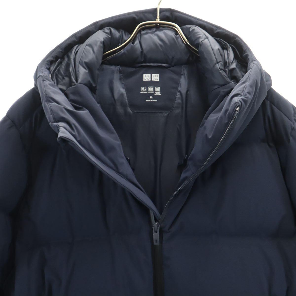 UNIQLO ユニクロ 長袖 シームレス ダウンパーカー XL ネイビー メンズ