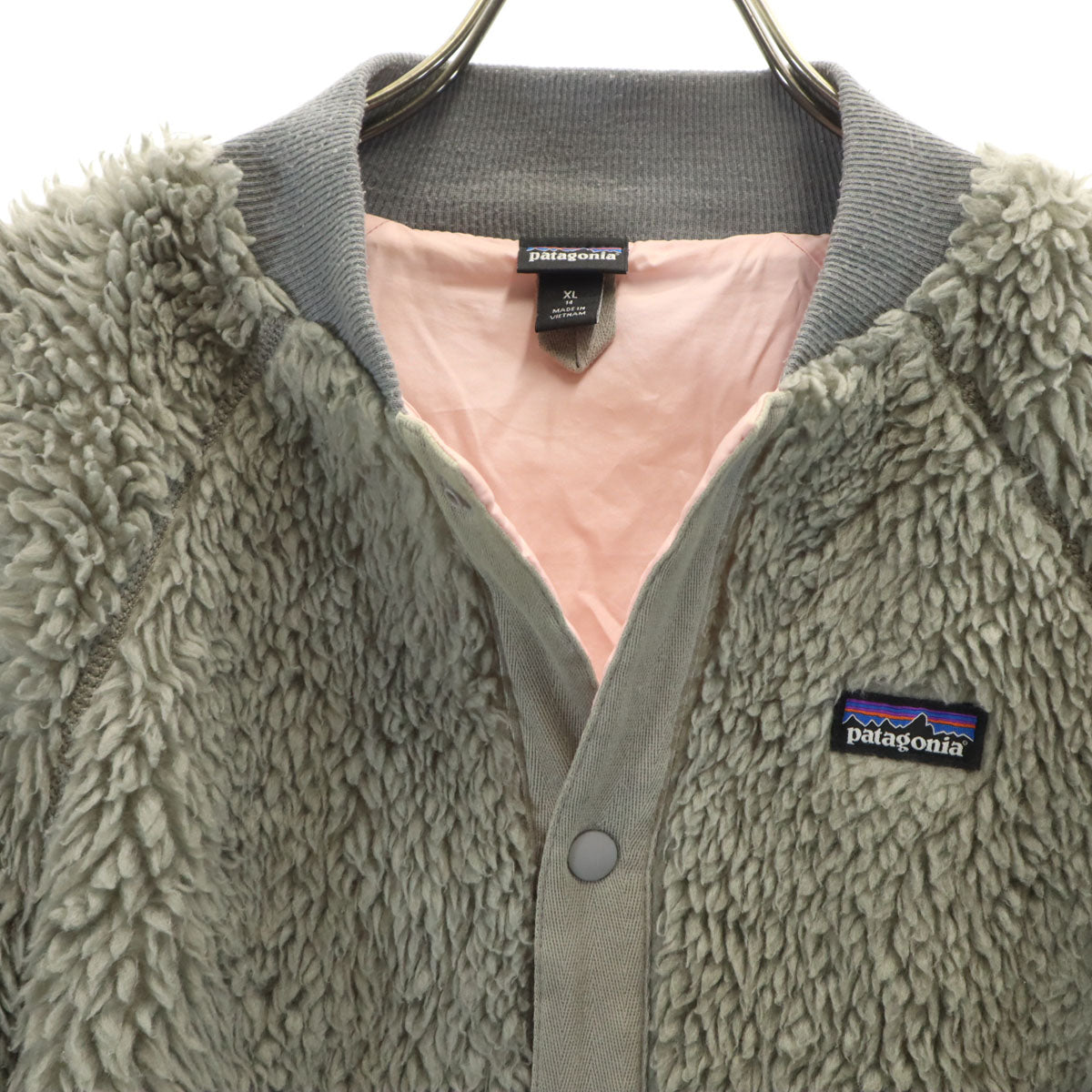 patagonia パタゴニア ボアジャケット XL 14 グレー 65415FA18 アウトドア キッズ