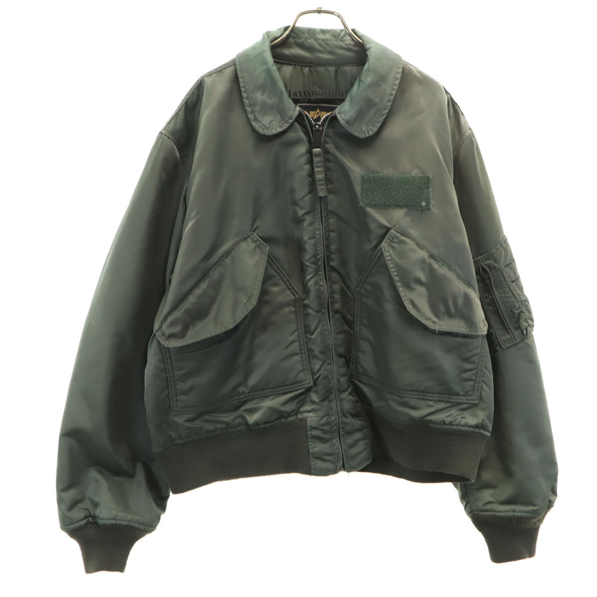ALPHA INDUSTRIES INC アルファインダストリーズ USA製 CWU-45 フライトジャケット L オリーブ系 中綿 メンズ