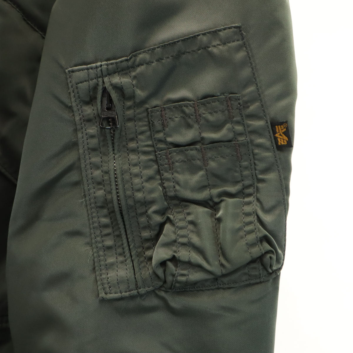 ALPHA INDUSTRIES INC アルファインダストリーズ USA製 CWU-45 フライトジャケット L オリーブ系 中綿 メンズ