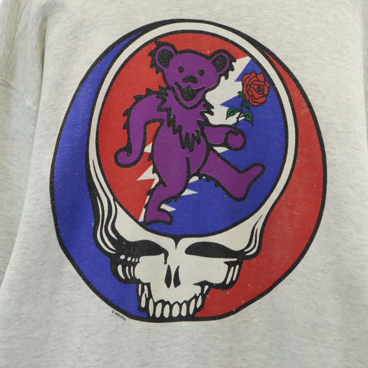 FRUIT OF THE LOOM フルーツオブザルーム 90s USA製 オールド バックプリント グレイトフル デッドベア 長袖 スウェット トレーナー L グレー ダンシング メンズ