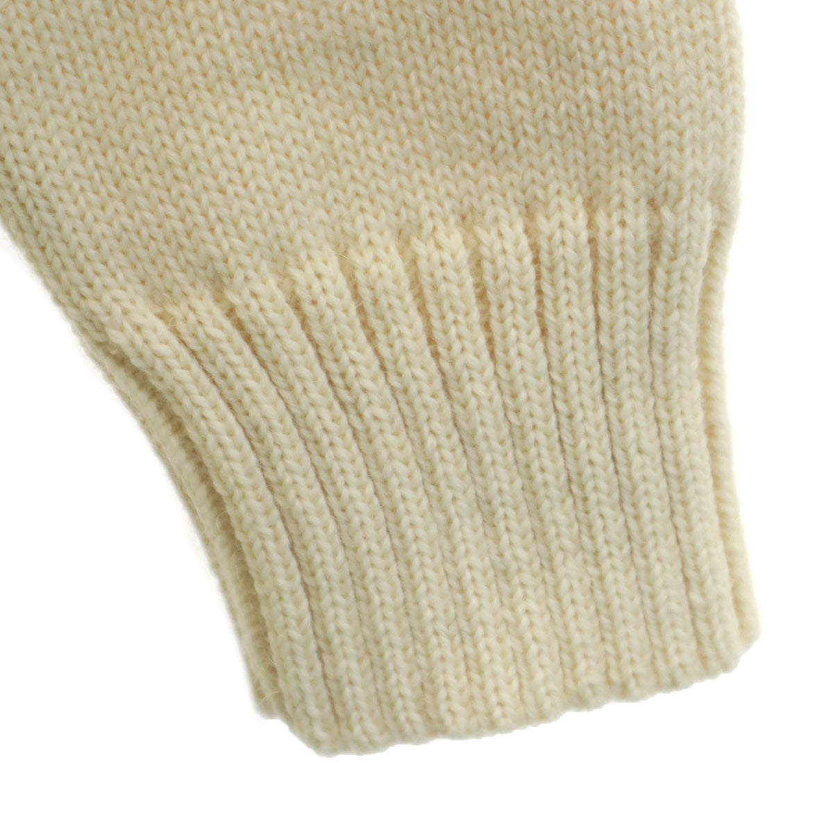 HYSTERIC GLAMOUR ヒステリックグラマー 英国製 TIMES刺繍 長袖 ガンジー セーター M アイボリー ニット メンズ