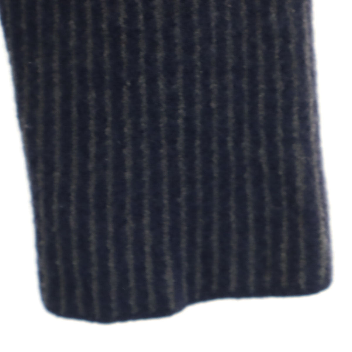 ARMANI COLLEZIONI アルマーニコレッツォーニ イタリア製 ストライプ柄 長袖 ニット 50 ネイビー メンズ