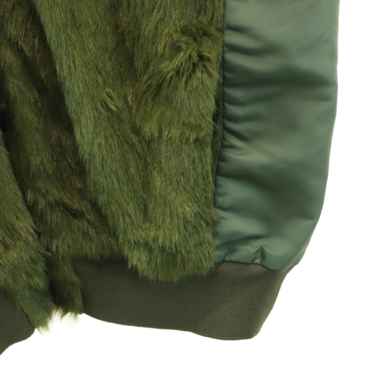 美品 TOGA VIRILIS トーガ ビリリース ドッキング ブルゾン 48 カーキ ジャケット フェイクファー メンズ