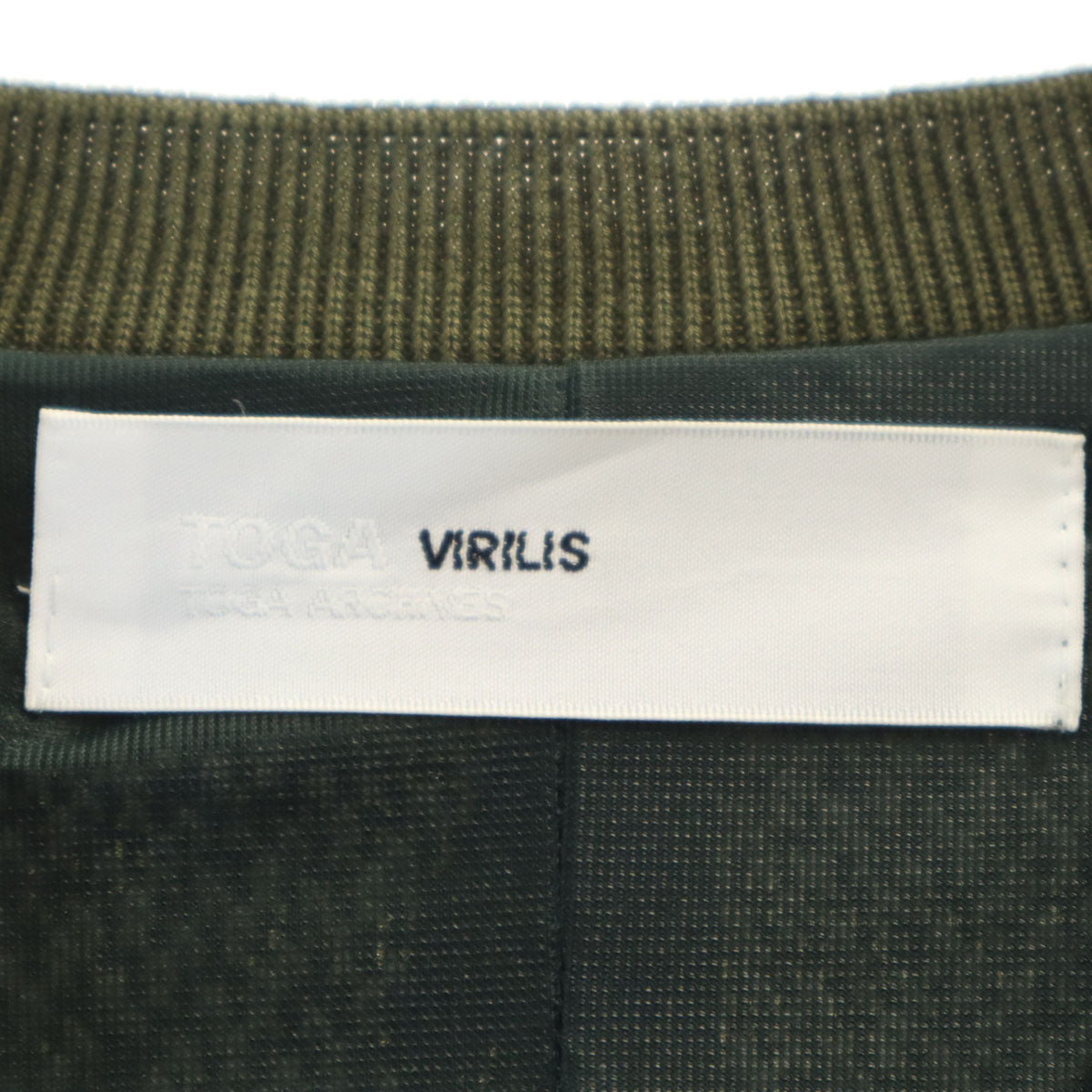 美品 TOGA VIRILIS トーガ ビリリース ドッキング ブルゾン 48 カーキ ジャケット フェイクファー メンズ