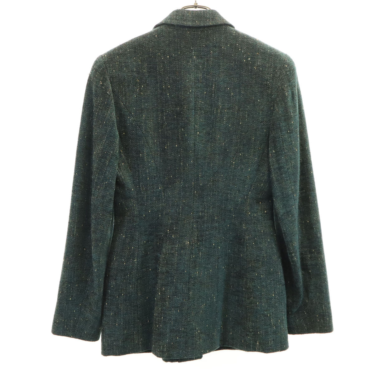 KENZO ケンゾー 90s フランス製 オールド ネップ入り テーラードジャケット 38 グリーン系 レディース