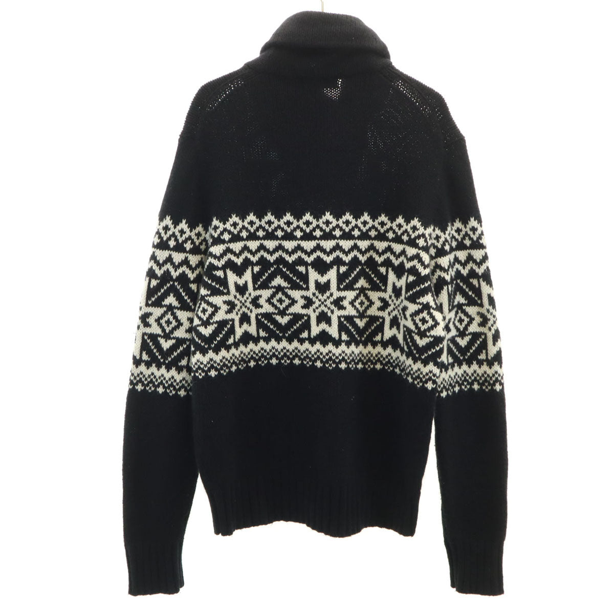 POLO RALPH LAUREN ポロラルフローレン アンゴラブレンド ノルディック柄 長袖 セーター S ブラック ニット メンズ