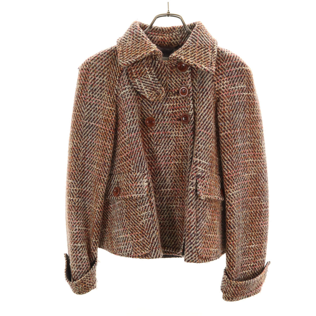 SPORTMAX スポーツマックス イタリア製 ツイードジャケット 38 マルチ マックスマーラ レディース