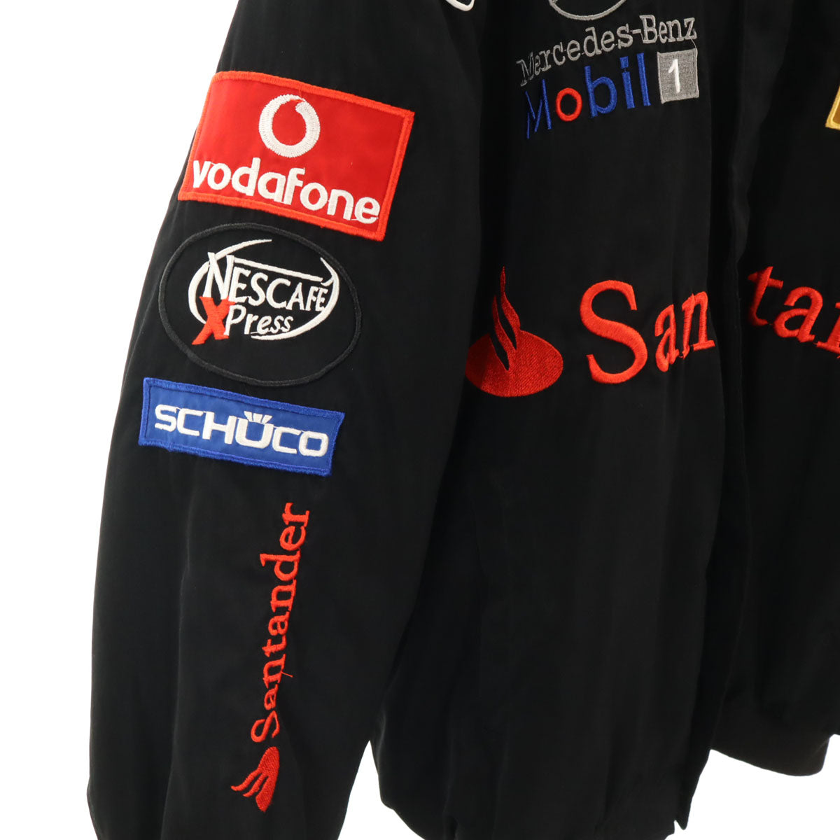 Mercedes-Benz メルセデス ベンツ 企業モノ刺繍 レーシング 中綿ジャケット XL ブラック メンズ