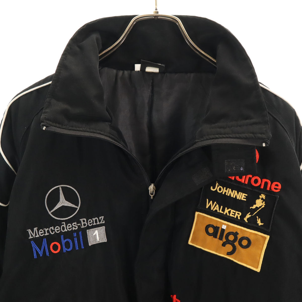 Mercedes-Benz メルセデス ベンツ 企業モノ刺繍 レーシング 中綿ジャケット XL ブラック メンズ