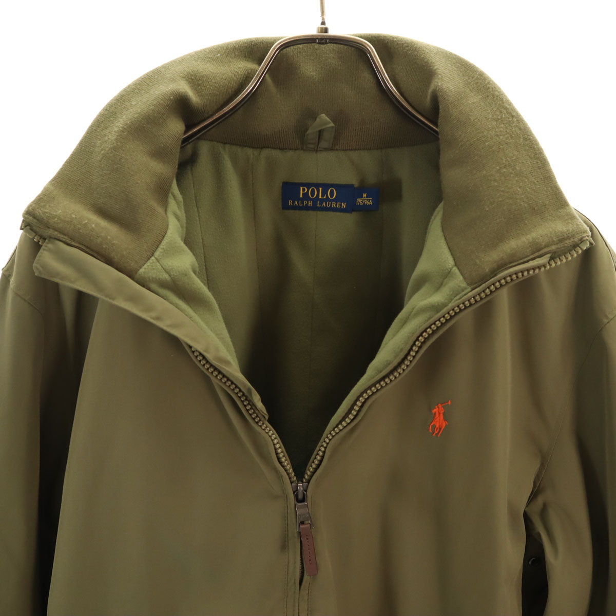POLO RALPH LAUREN ポロラルフローレン 中綿ジャケット M オリーブ系 裏フリース メンズ