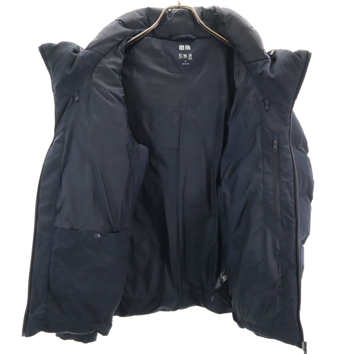 UNIQLO ユニクロ シームレス ダウンジャケット M ネイビー メンズ