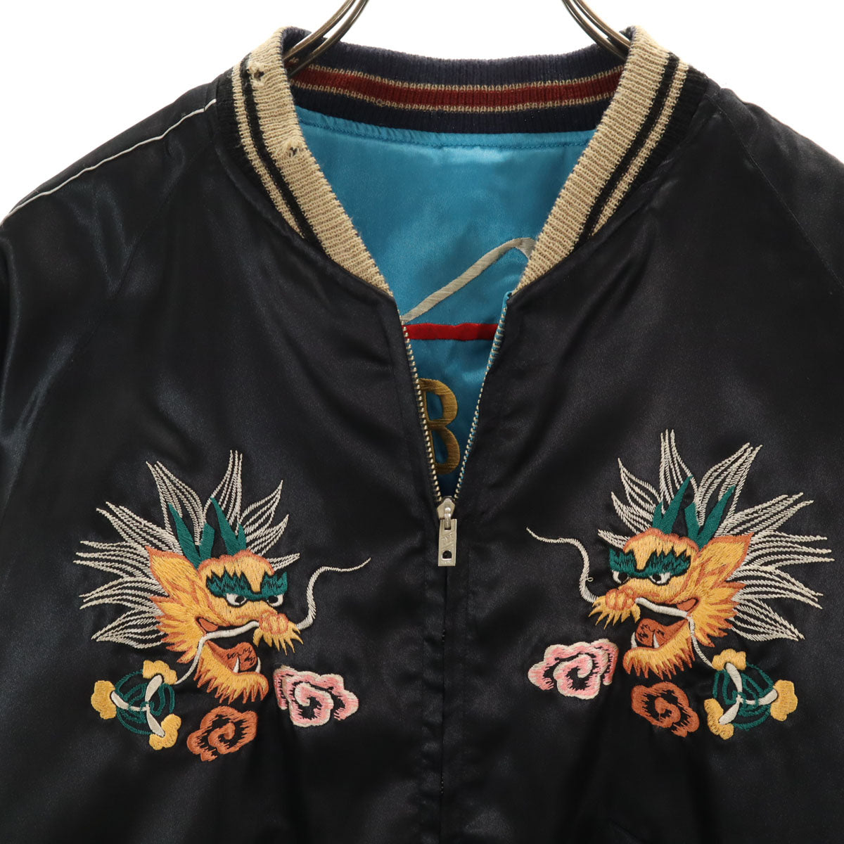 東洋エンタープライズ テーラー東洋 鷲 17TH爆撃航空隊刺繍 リバーシブル スカジャン M ブラック TT10930 メンズ