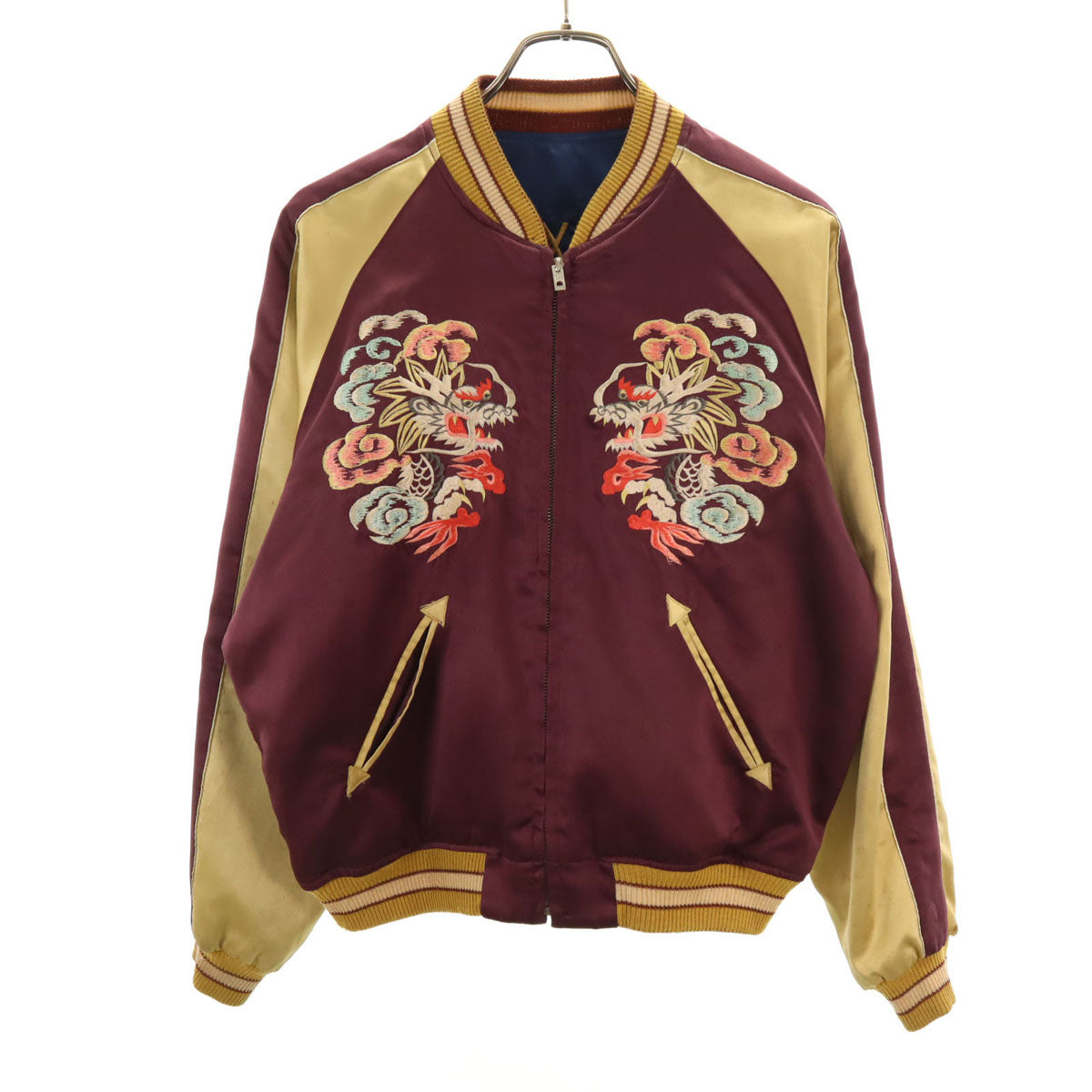 東洋エンタープライズ テーラー東洋 M品番 龍 USS 刺繍 リバーシブル スカジャン M ボルドー M18280 メンズ