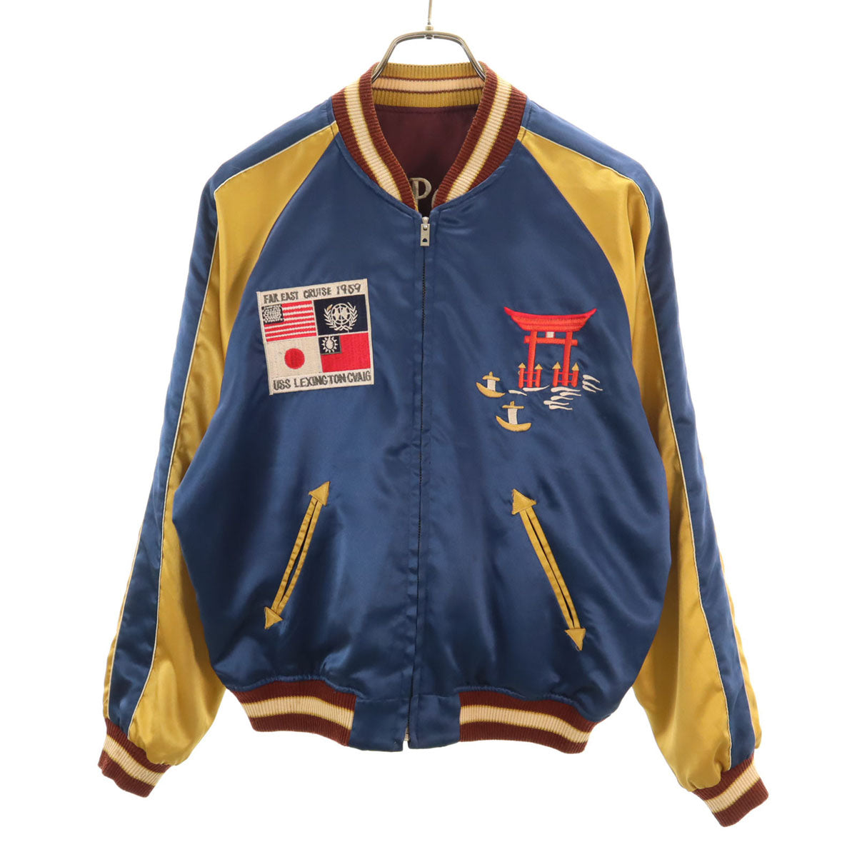 東洋エンタープライズ テーラー東洋 M品番 龍 USS 刺繍 リバーシブル スカジャン M ボルドー M18280 メンズ