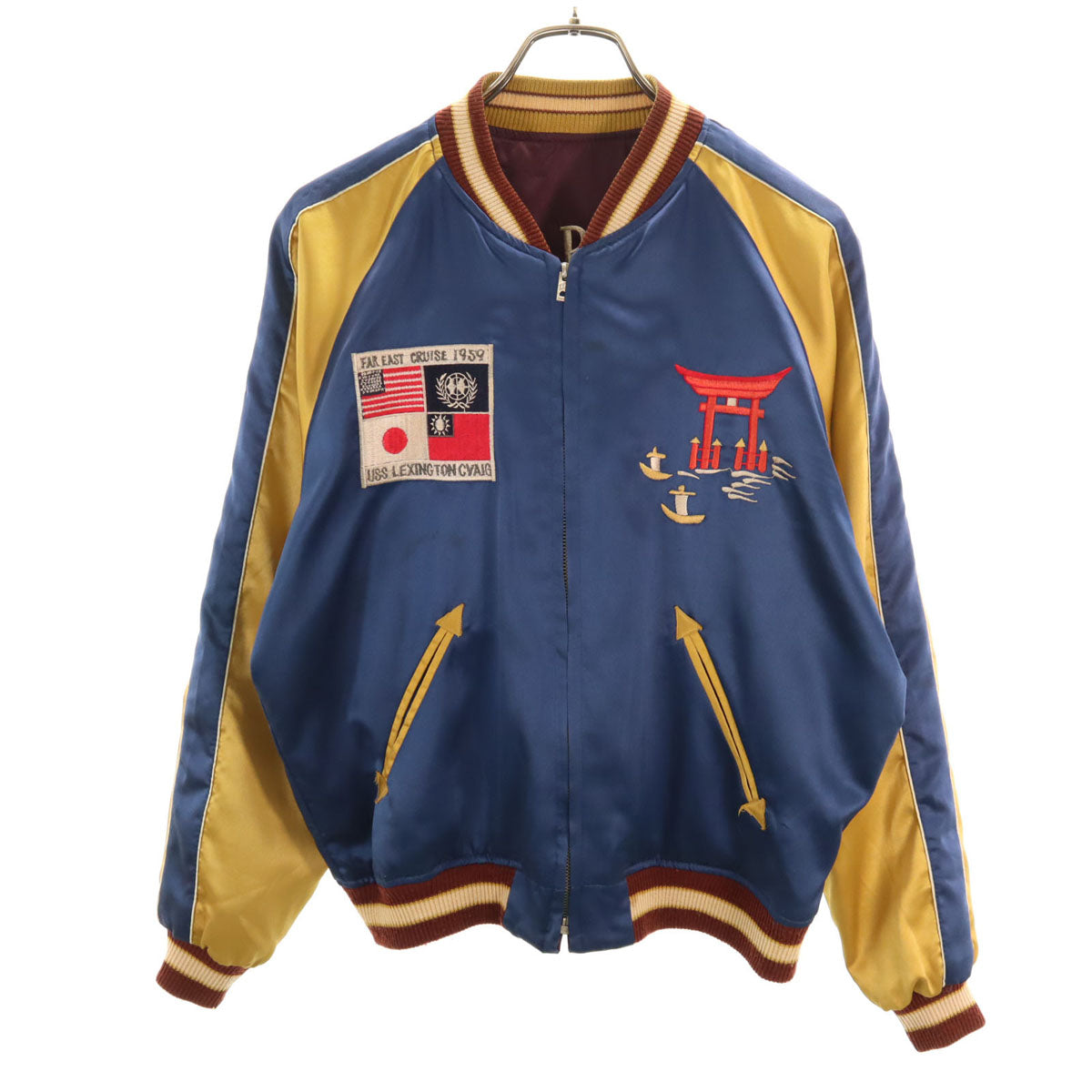 東洋エンタープライズ テーラー東洋 M品番 龍 USS 刺繍 リバーシブル スカジャン M ボルドー M18280 メンズ