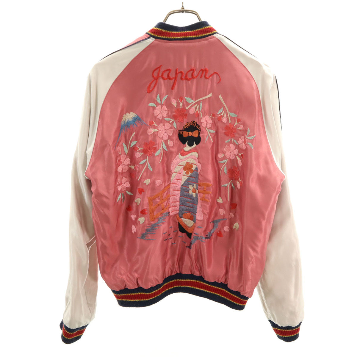 東洋エンタープライズ テーラー東洋 笹虎 舞妓刺繍 リバーシブル スカジャン M ピンク TT12062 メンズ