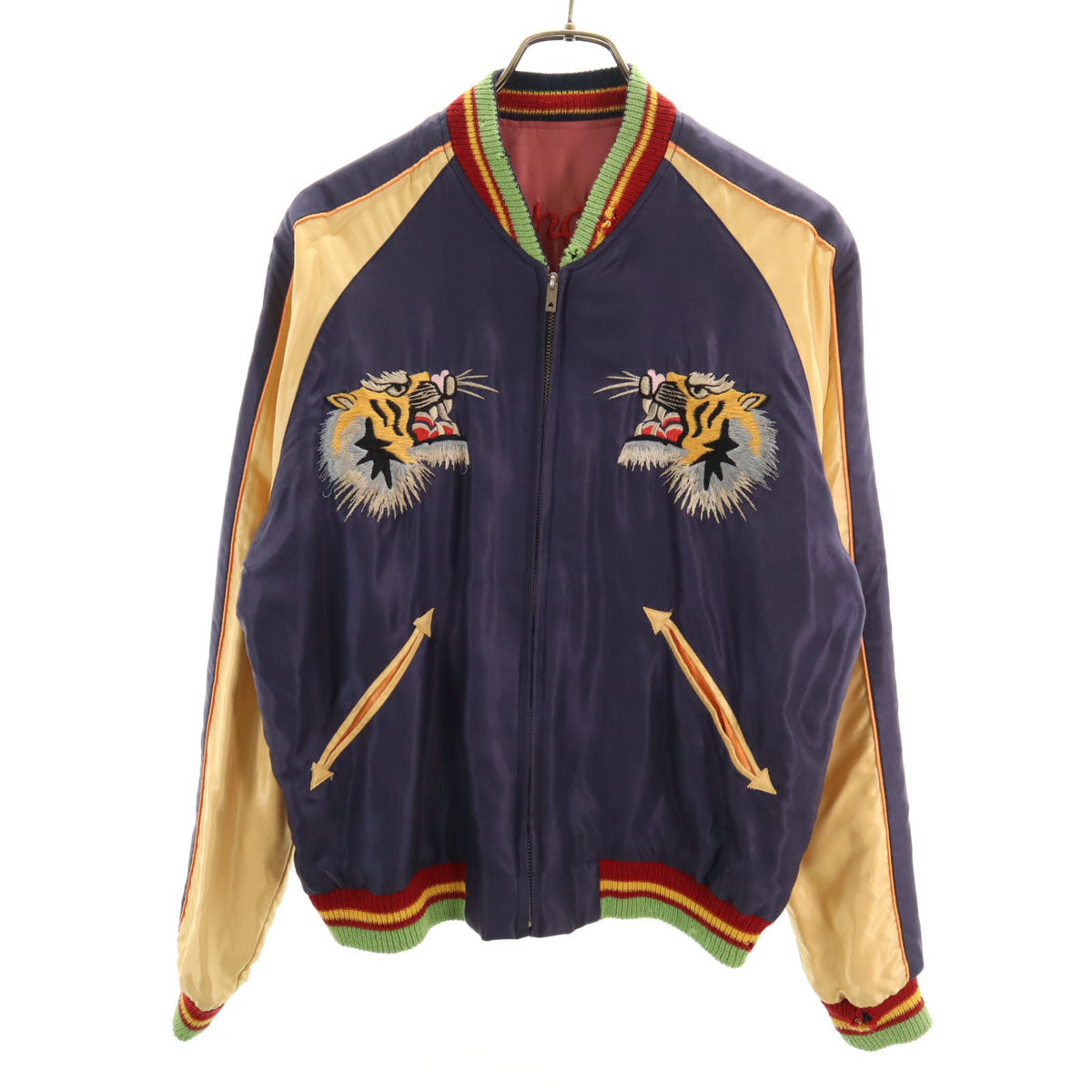 東洋エンタープライズ テーラー東洋 笹虎 舞妓刺繍 リバーシブル スカジャン M ピンク TT12062 メンズ