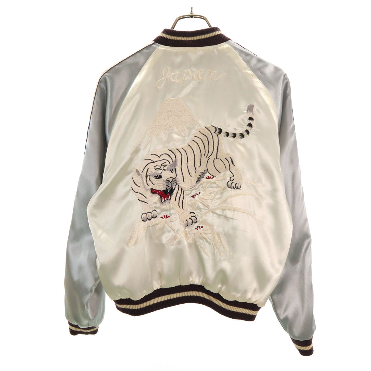 東洋エンタープライズ テーラー東洋 虎 龍 ドクロ刺繍 リバーシブル スカジャン M アイボリー TT10841 メンズ