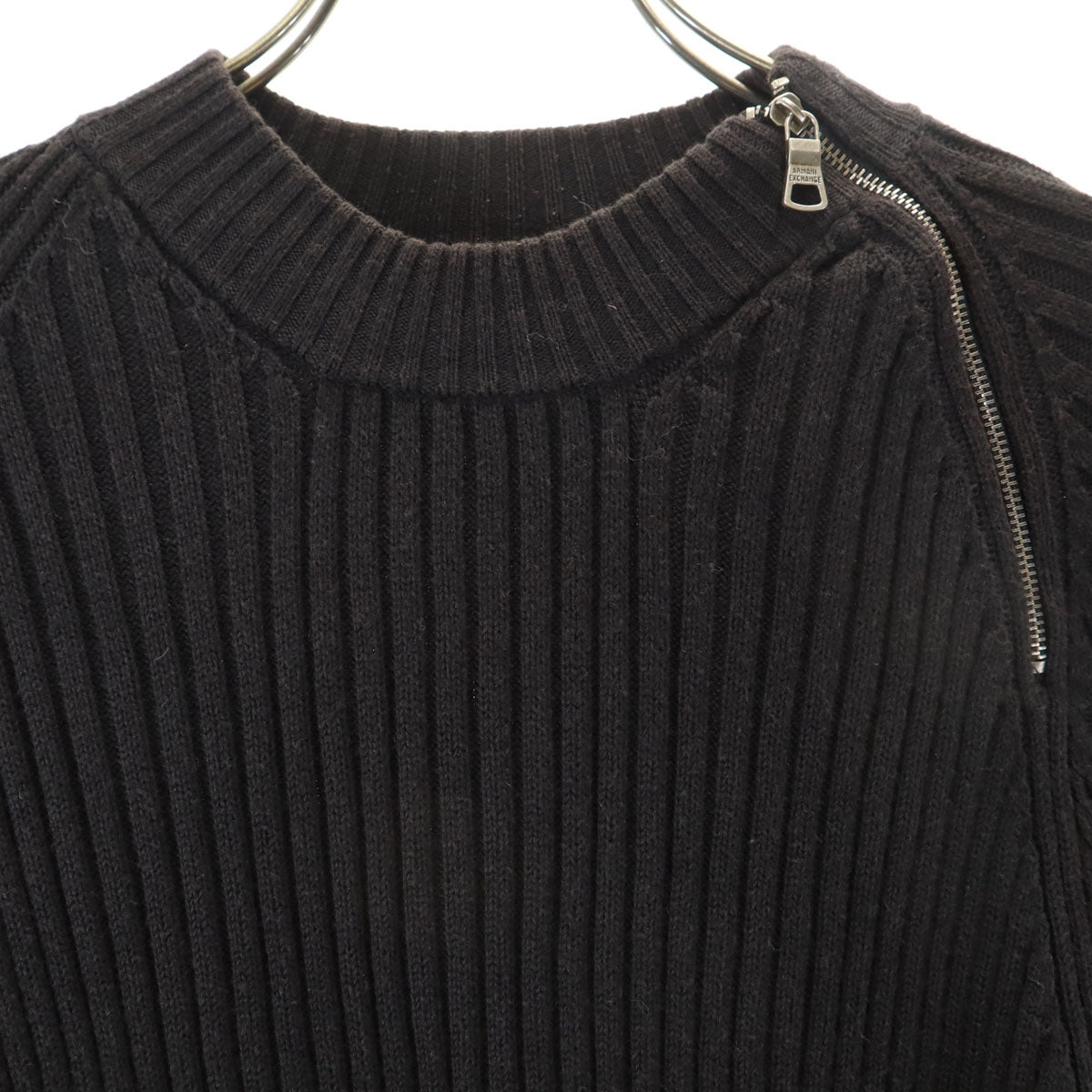 ARMANI EXCHANGE アルマーニエクスチェンジ 90s オールド 長袖 リブ ニット L ブラック セーター レディース