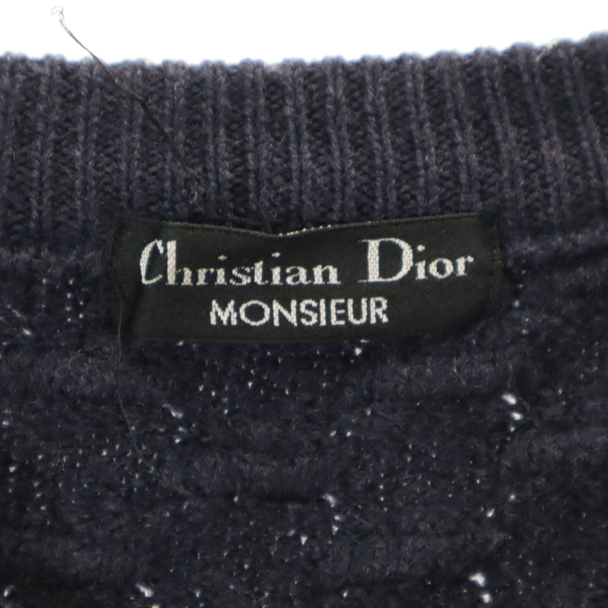 Christian Dior MONSIEUR クリスチャンディオール ムッシュ 90s オールド 長袖 セーター M ネイビー ニット メンズ