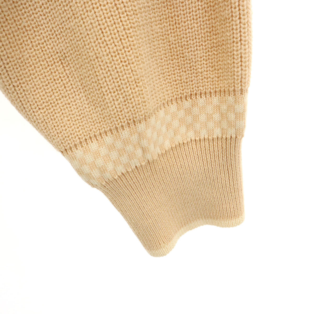 Christian Dior SPORTS クリスチャンディオールスポーツ 90s オールド ノルディック柄 ニットジャケット L ペールオレンジ メンズ