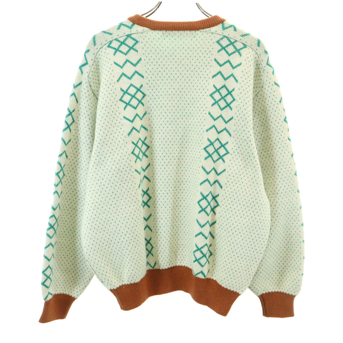 Christian Dior SPORTS クリスチャンディオールスポーツ 90s オールド 総柄 長袖 セーター M アイボリー ニット レディース