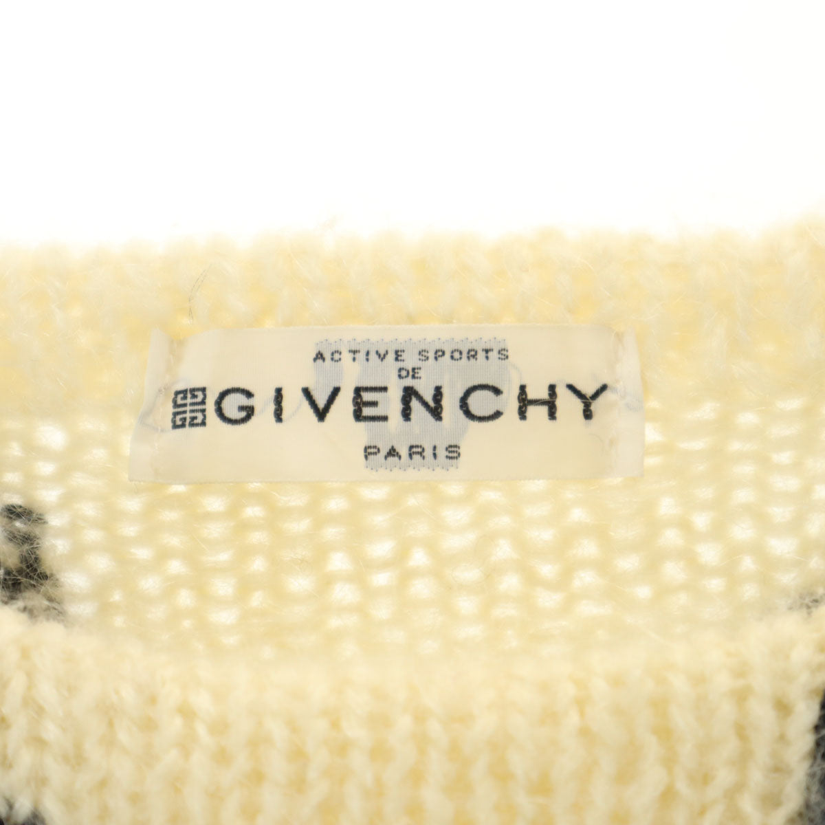 GIVENCHY ジバンシィ 90s オールド ドット柄 長袖 セーター M アイボリー ニット 水玉 レディース