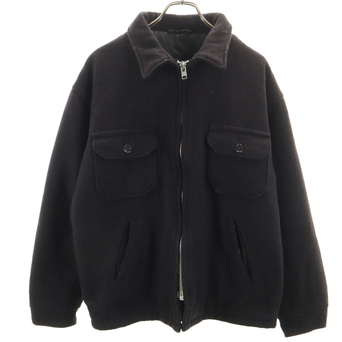 【希少】タグ付き　schott　中綿キルティング　ピーコート　ビンテージ　黒　L Yahoo!オークション -「*SCHOTT」の落札相場・落札価格